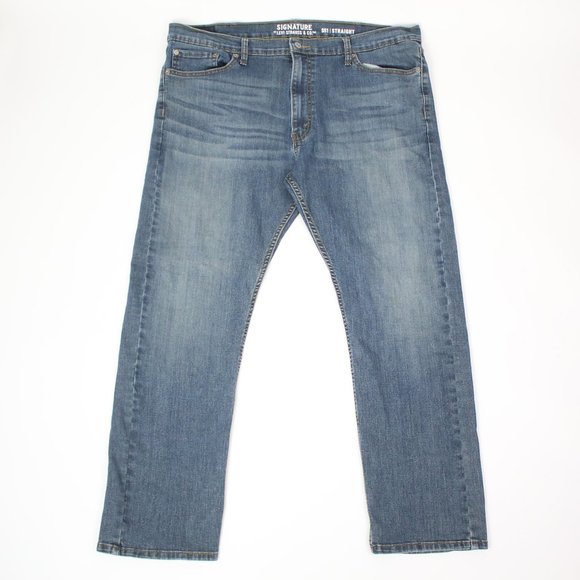 Signature by Levi's Mens 40x32 Straight S51 Denim Jeans - Picture 2 of 7